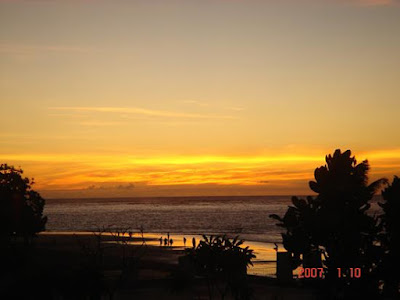 sunset on Kuta Bali