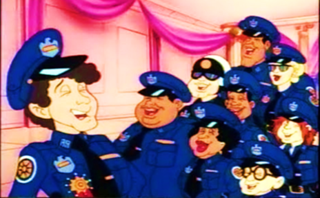 Loca academia de policía, serie animada, 1988