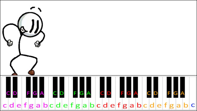 Henry Stickmin Distraction Dance (Easy Version) Piano / Keyboard Easy Letter Notes for Beginners