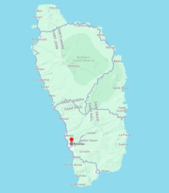 mapa de Dominica