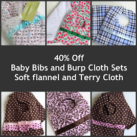 Buy baby bibs and burp cloths sets on sale now at SSorensenDesigns