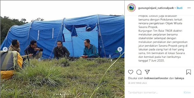 Persiapan Pembukaan Jalur Pendakian Taman Nasional Gunung Rinjani TNGR - Pasca Covid 19