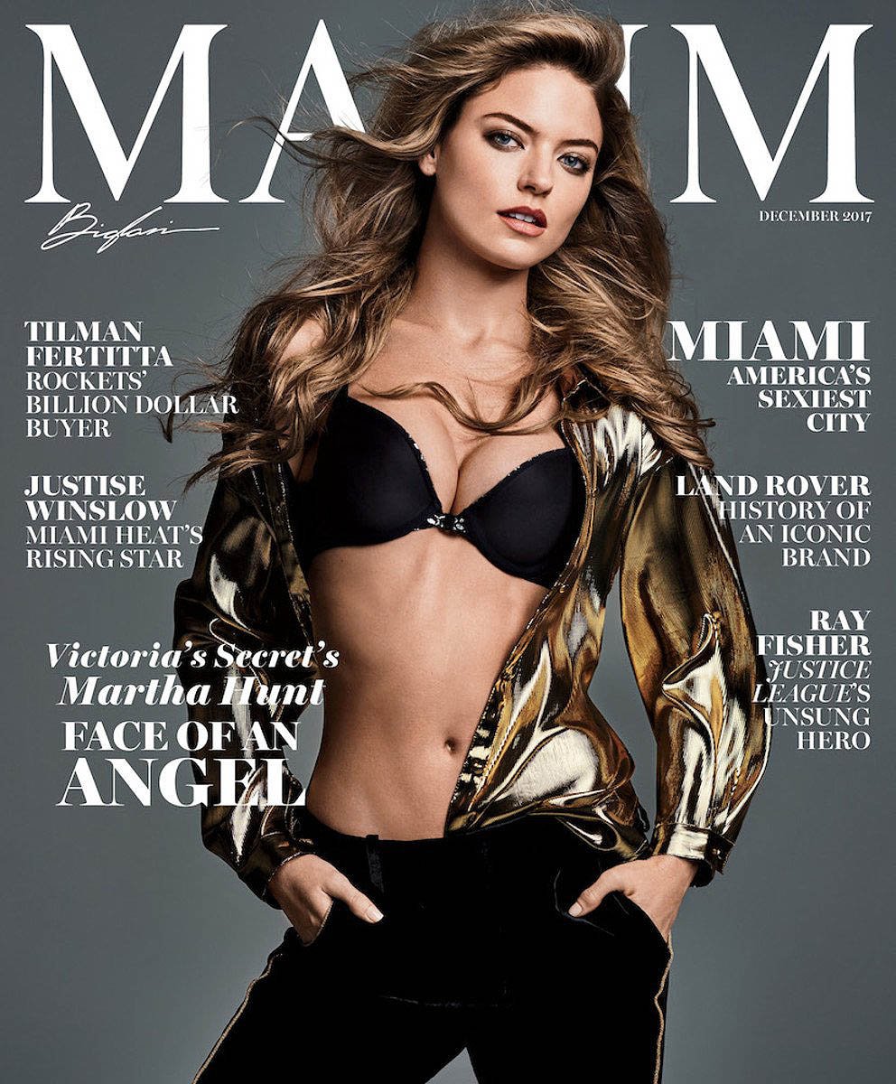 Martha Hunt topless photoshoot Maxim Magazine December 2017 issue