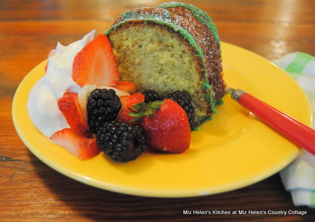 Pistachio Bundt Cake at Miz Helen's Country Cottage