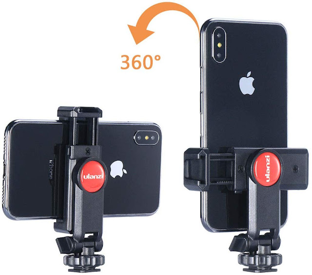 Best Camera Hot Shoe Phone Tripod Mount 360 Rotation