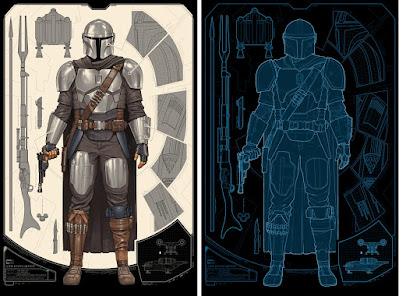 Star Wars “DATABASE_001_THE MANDALORIAN” Screen Print by Phantom City Creative x Mondo