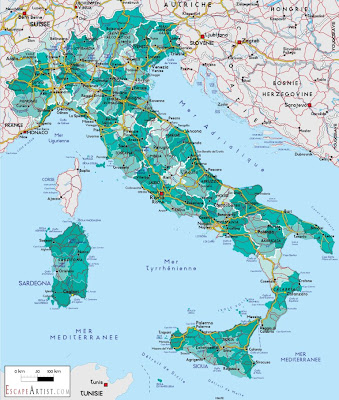 Mappa di Italia Mondo Regionale