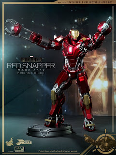 Hot Toys Power Pose Series Iron Man 3 Mark 35 Red Snapper Armor