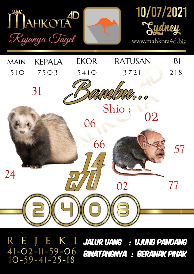 Syair Prediksi Togel Sydney - SDY Sabtu, 10 - Juli - 2021