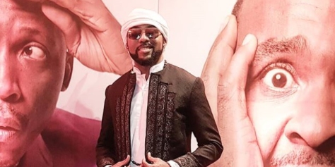 WOW!! Banky W is the cutest in his Arabian outfit. The wedding party 2 premiere 