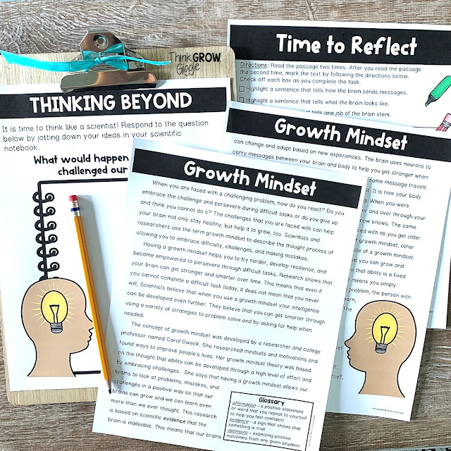 growth mindset and the brain close reading passages