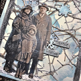 Sara Emily Barker https://sarascloset1.blogspot.com/2018/10/wishful-thinking-winter-card.html Wishful Thinking Winter Card with Tim Holtz Sizzix Alterations Ideaolgy Ranger Products 6