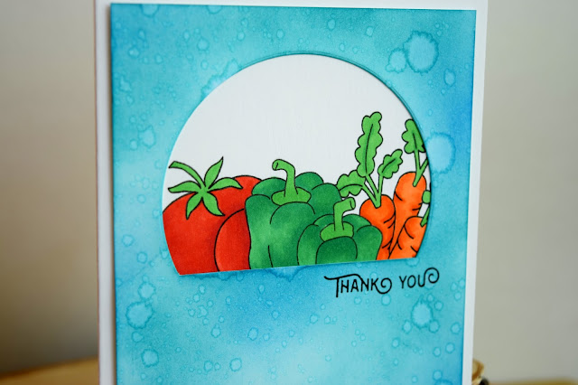 Vegetable Thank You Card by Jess Gerstner for Newton's Nook Designs