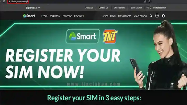 Image of first step for Smart SIM card registration