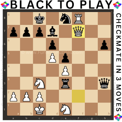 Crack the Code Chess Puzzle: Black to Play and Checkmate in exactly 3-moves