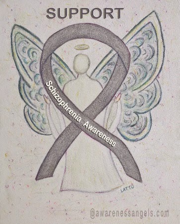 Silver Ribbon Schizophrenia Awareness Angel