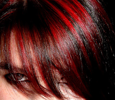 pictures of dark brown hair with red highlights. Hair style picture - long 