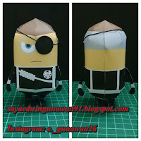 Papercraft Nick Fury Minion