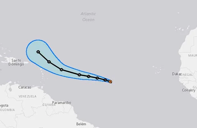 Se espera que la tormenta tropical  José se haga huracán en el Atlántico el próximo jueves