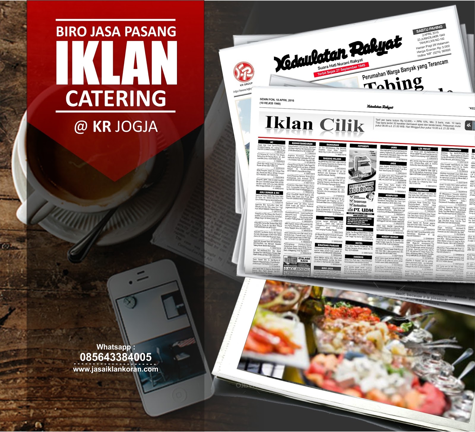 Iklan baris catering koran KR jogja - iklan cilik jogja