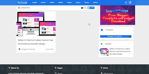 TechLab v5.5 of SaurabhDesign Premium version blogger template Free Download by SaurabhDesign.