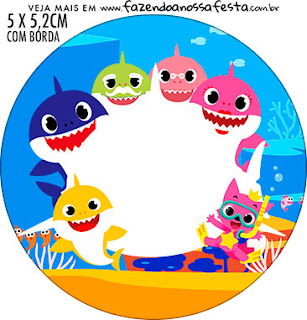 Baby Shark Party: Free Printable Cupcake Toppers. 