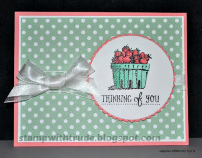 Basket of Wishes, Stampin' Up!, Stamp with Trude, strawberries, Tuesday Tutorial