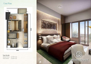 Tipe Studio 1 BR 2 BR Apartemen Casa de Parco bsd tangsel www.rumah-hook.com