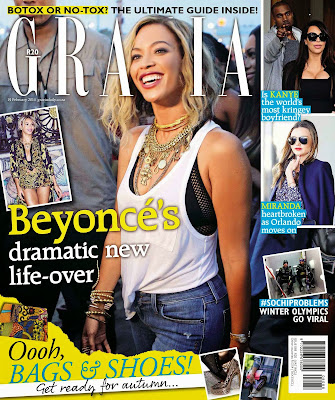 Beyonce Photos from Grazia South Africa Magazine Cover February 2014 HQ Scans