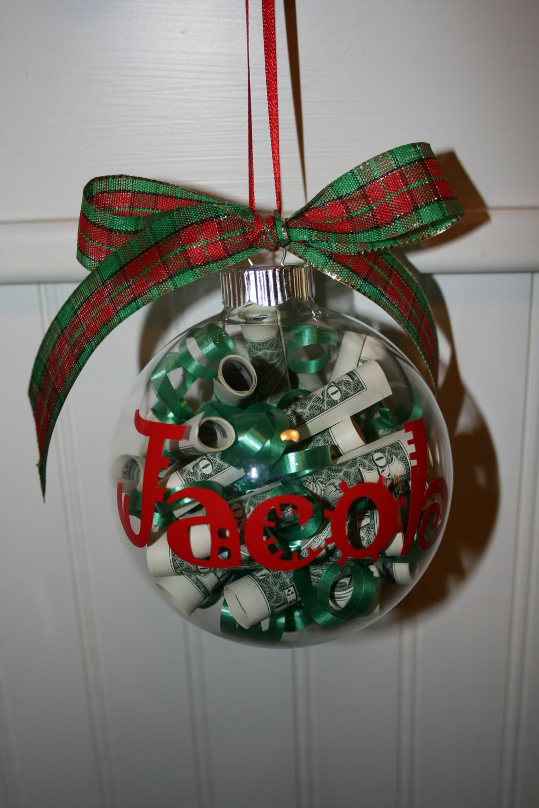 Family Mementos Christmas  Money Ornaments 