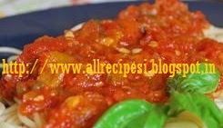 tomatoes, basil, onion and garlic simmer for two hours for an authentic Italian-style pasta sauce. The fresh flavours make it all worthwhile!