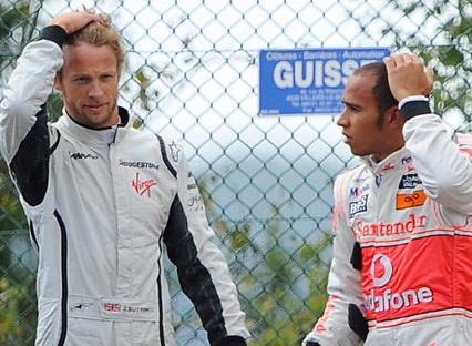 McLaren's duo Lewis Hamilton and Jenson Button paid tribute to Indy 500 