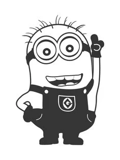 Collection of Minion Clip Art Black And White