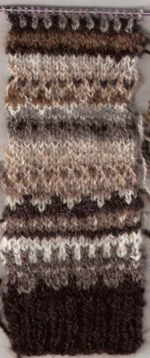 Fair Isle swatch from my Shetland yarns.