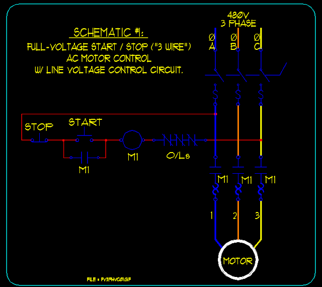 Start Stop Motor Control Circuit  