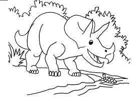 Printable Triceratops Coloring Pages