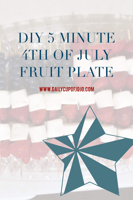 Easy 4th of July dish | easy fruit plate | easy fruit display | independence day fruit | simple 4th of july fruit plate