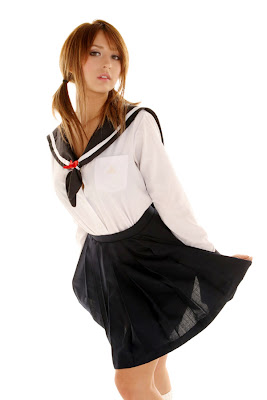 leah dizon schoolgirl outfit