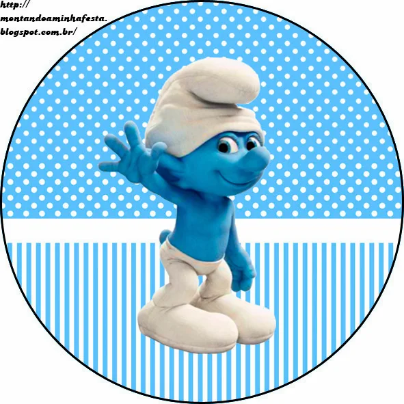 Smurfs: Free Printable Toppers. 