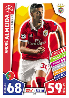 Topps Match Attax UEFA Champions League 2017-2018 SL Benfica Set