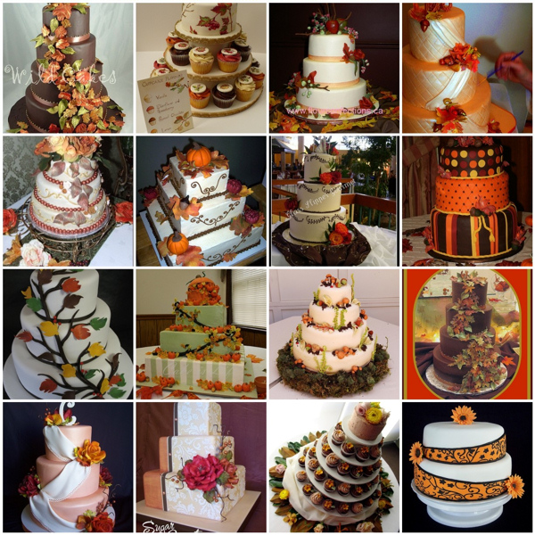 Autumn  Vanilla Picture Autumn  Themed Wedding  Cakes 