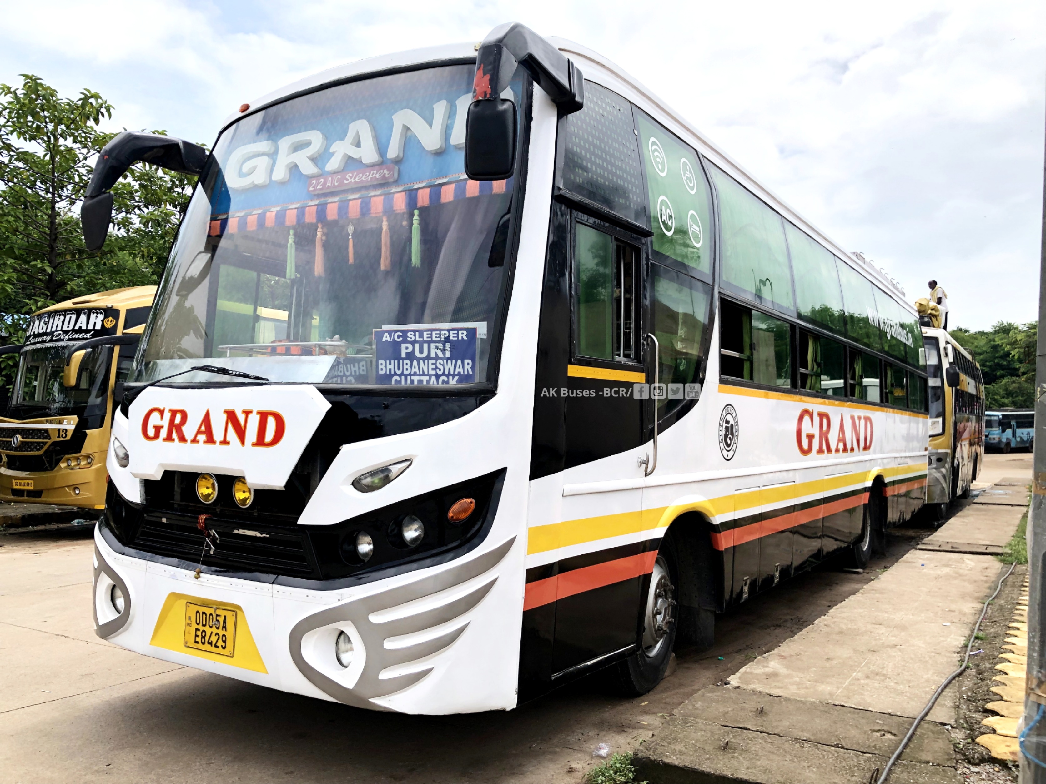 Grand Travels AC sleeper Bus front view