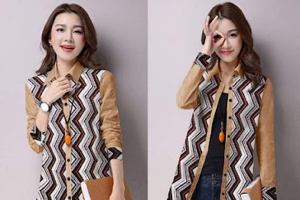 Paling Baru Model Baju Batik Wanita Cardigan