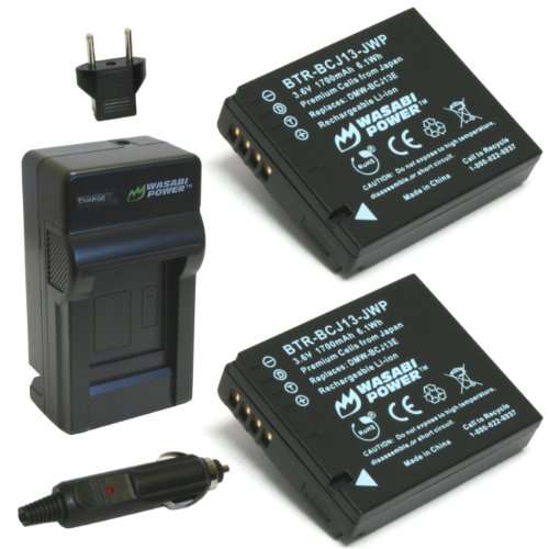 Wasabi Power Battery and Charger Kit for Panasonic DMW-BCJ13, DMW-BCJ13E, DMW-BCJ13PP and Panasonic Lumix DMC-LX5, DMC-LX7