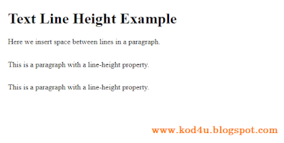 CSS Text Line Height Example
