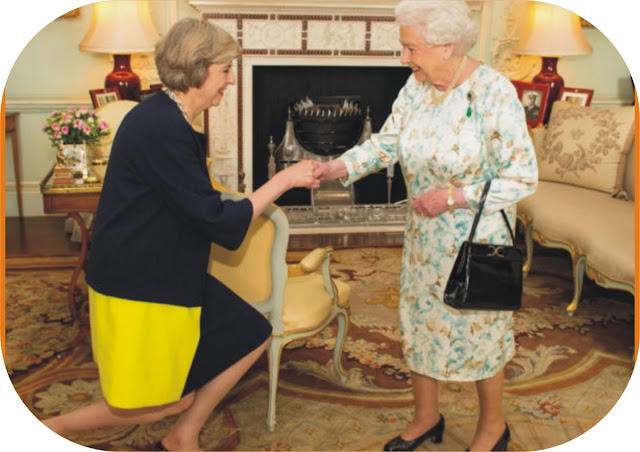 Theresa May and Her Majesty the Queen