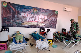 Kodim 0601/Pandeglang Lakukan Aksi Donor Darah, Sambut Hari Juang TNI AD