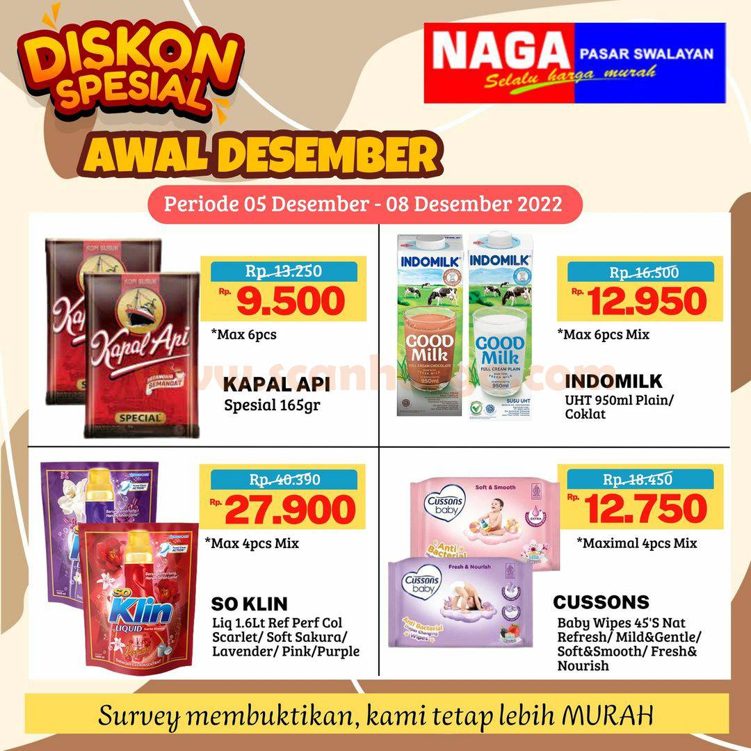 Katalog Promo Naga Swalayan Weekday 5 - 8 Desember 2022