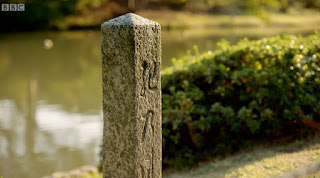 One of the 88 stone markers