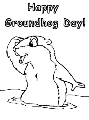 Groundhog Coloring Pages